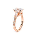 Renaissance-991EM15-18K Rose Gold Emerald