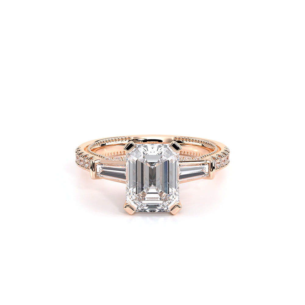 Renaissance-991EM15-18K Rose Gold Emerald