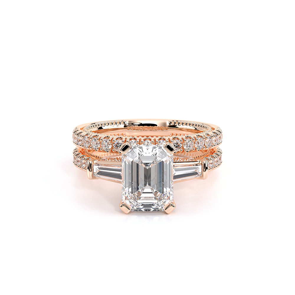 Renaissance-991EM15-18K Rose Gold Emerald