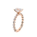 Renaissance-989EM25-14K Rose Gold Emerald