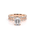 Renaissance-989EM25-14K Rose Gold Emerald