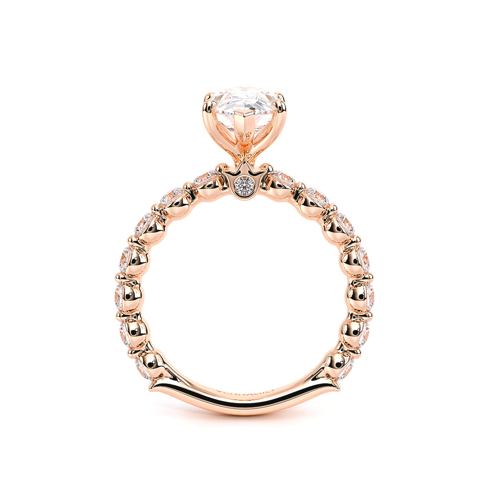 Renaissance-989PS25-18K Rose Gold Pear