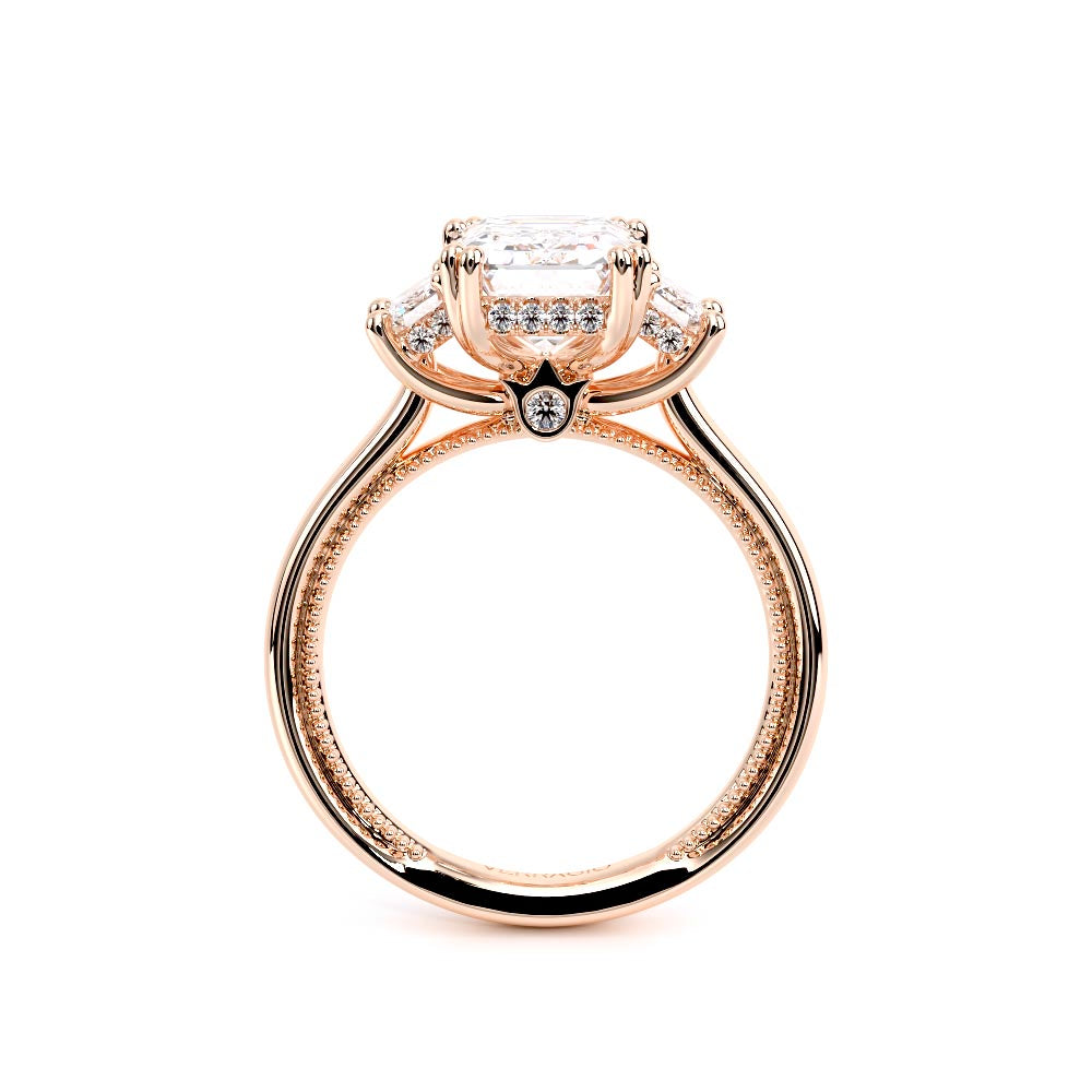 Renaissance-993EM-S-18K Rose Gold Emerald