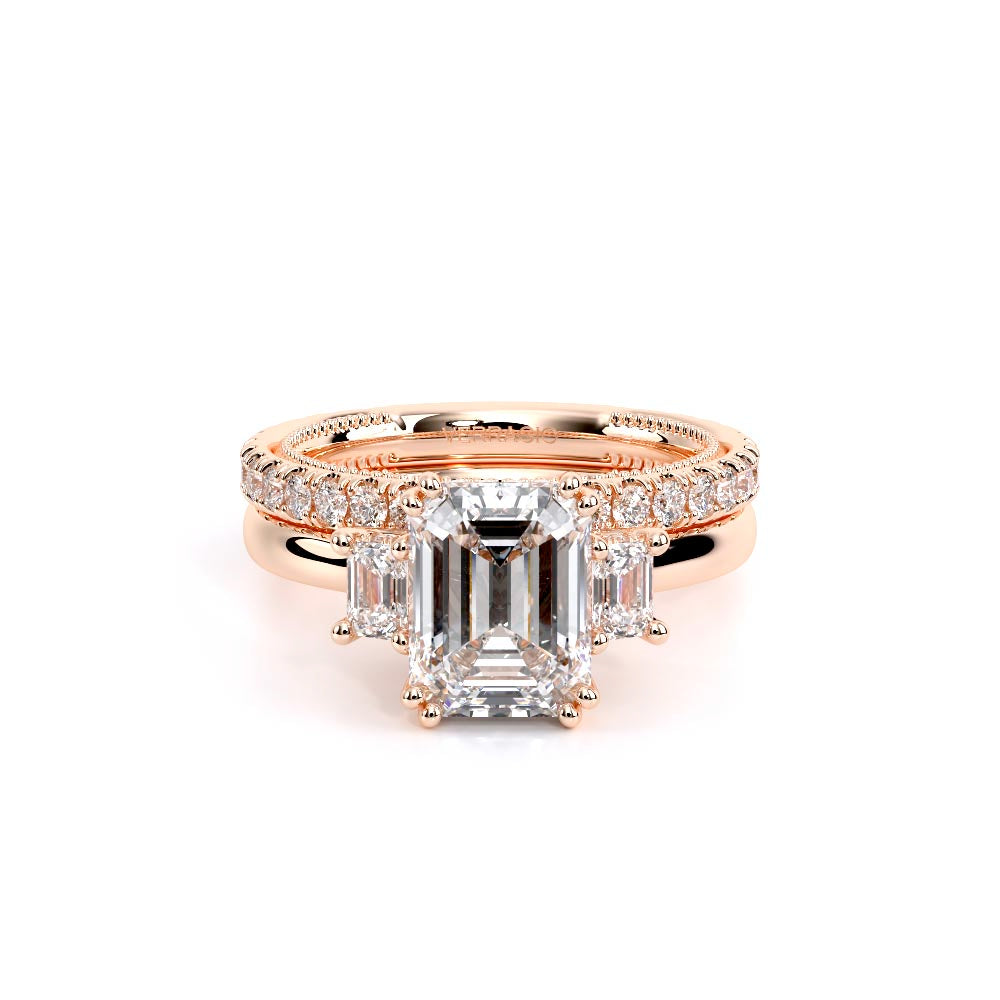 Renaissance-993EM-S-18K Rose Gold Emerald