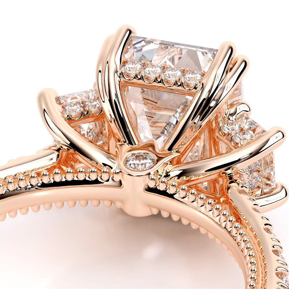Renaissance-993EM17-18K Rose Gold Emerald