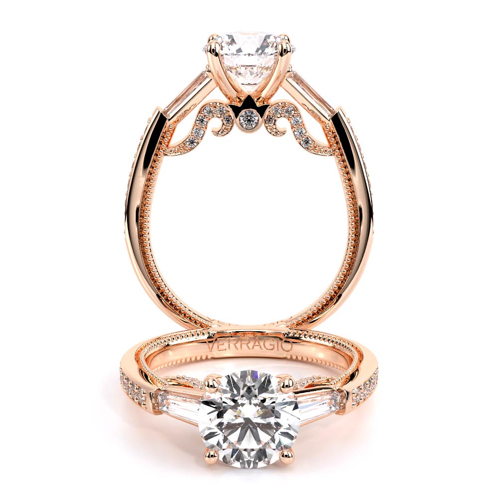 Verragio Three-Stone Round Engagement Ring