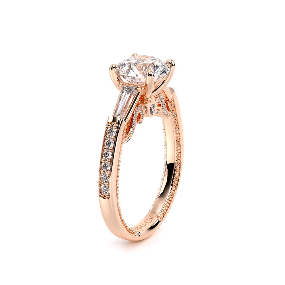Verragio Three-Stone Round Engagement Ring