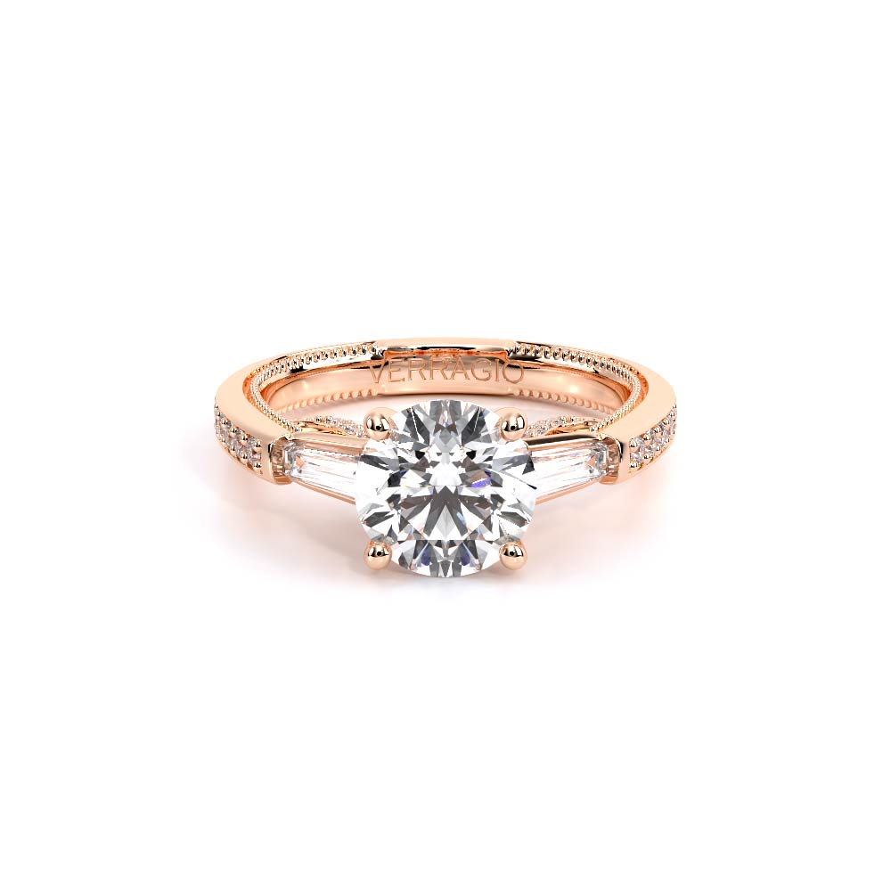 Verragio Three-Stone Round Engagement Ring
