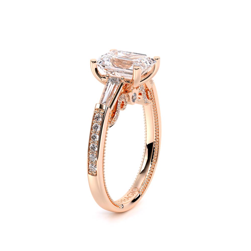 Verragio Three-Stone Emerald Engagement Ring