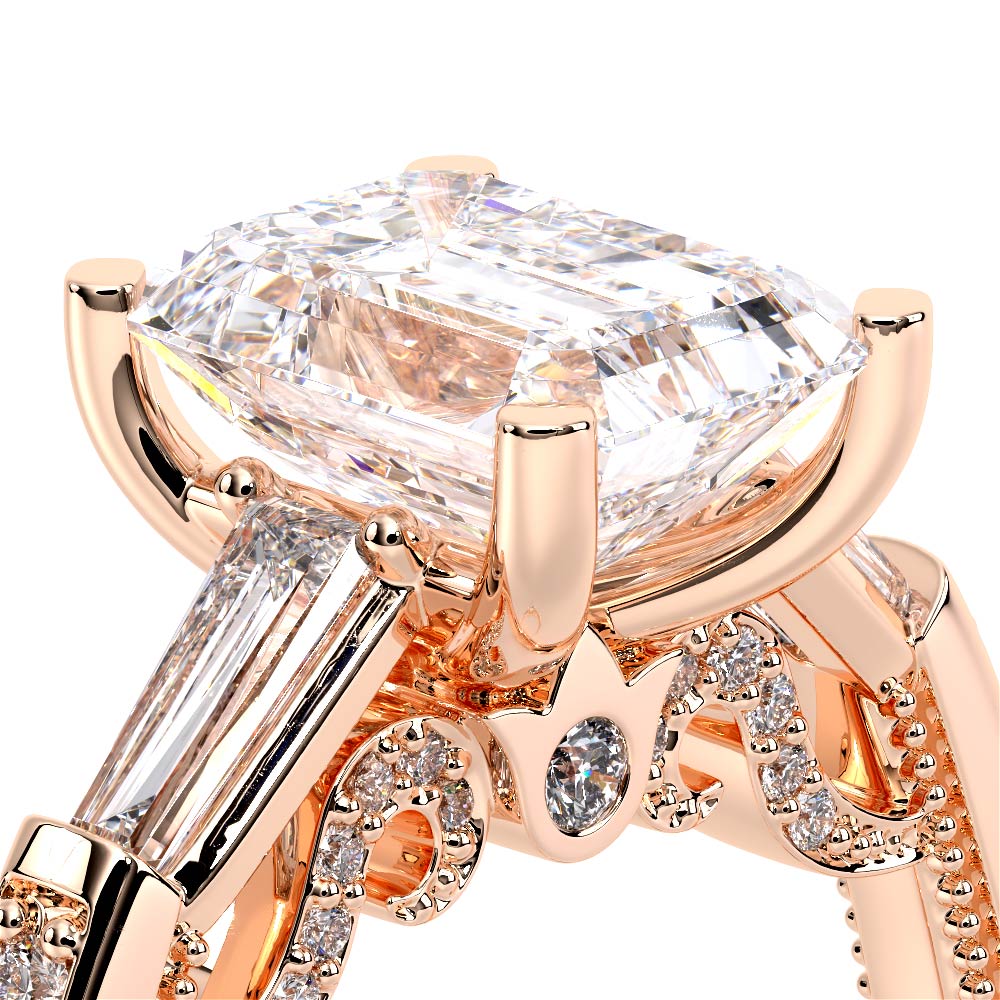 Verragio Three-Stone Emerald Engagement Ring