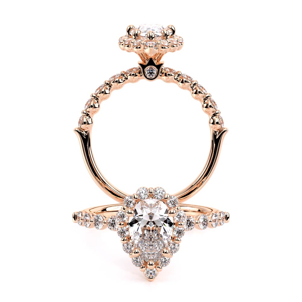 Verragio Halo Pear Engagement Ring