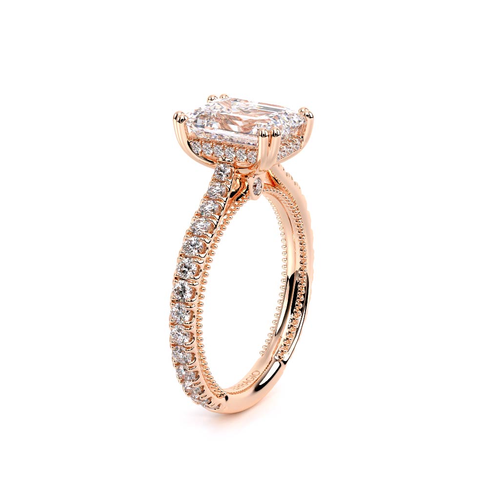 Verragio Pave Emerald Engagement Ring