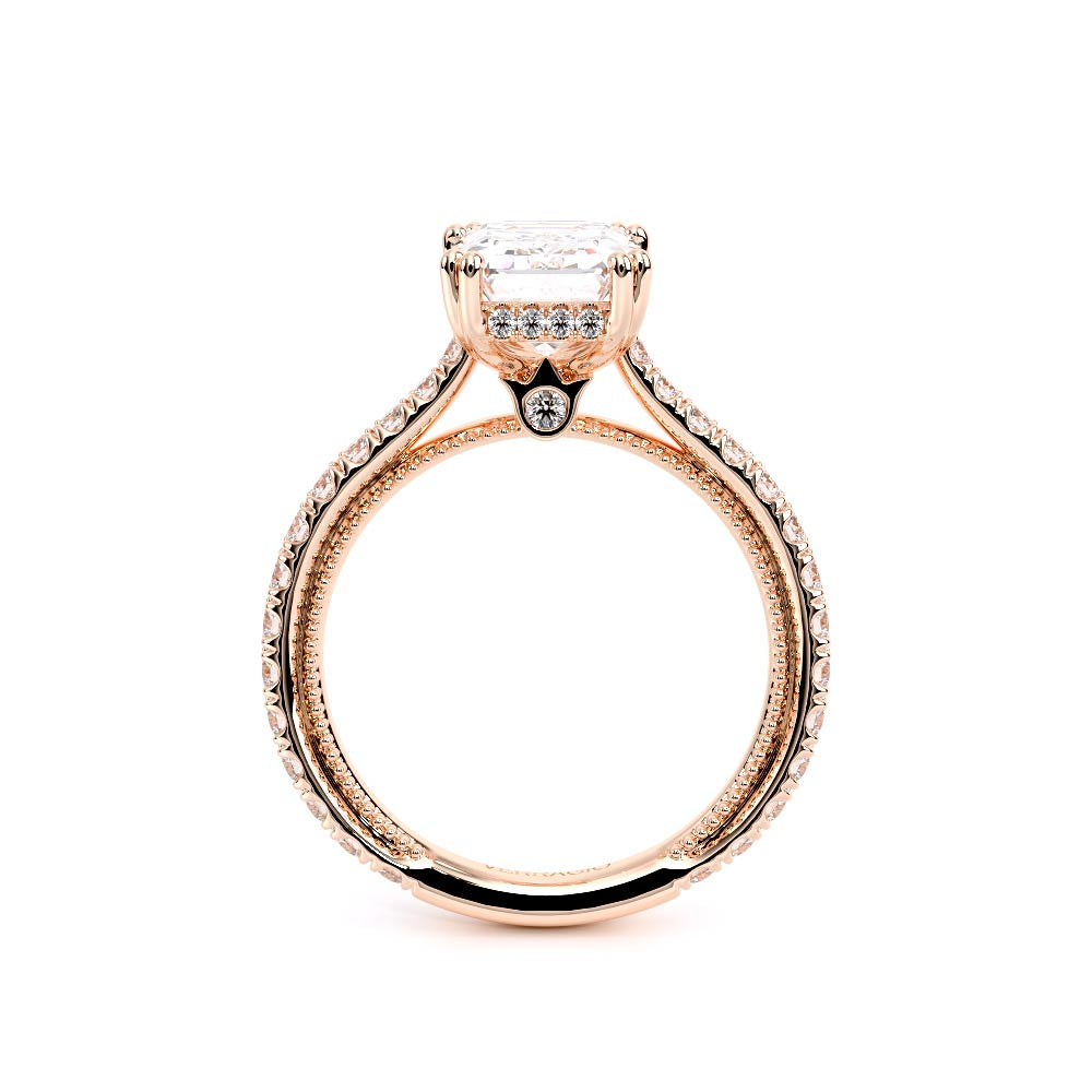 Renaissance-992EM17-14K Rose Gold Emerald