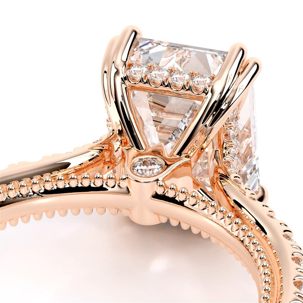 Renaissance-992EM17-18K Rose Gold Emerald
