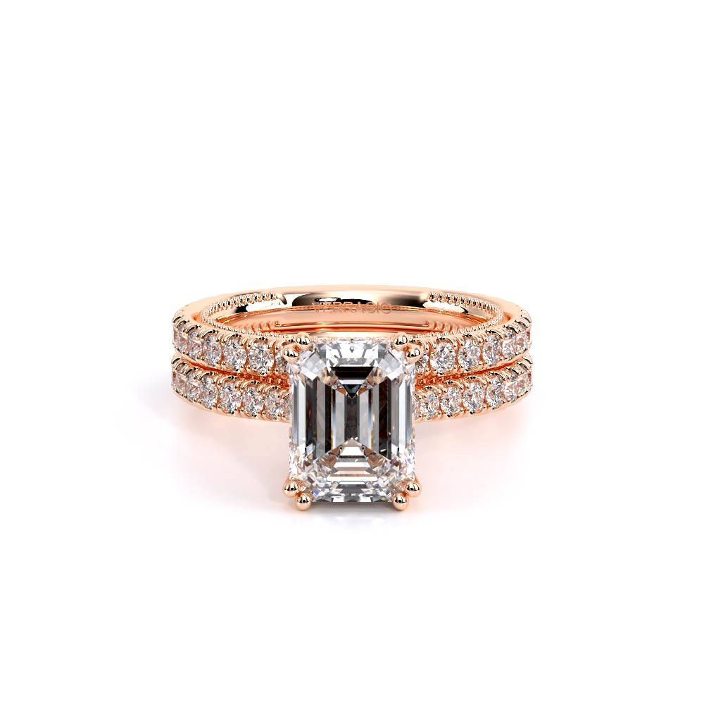 Verragio Pave Emerald Engagement Ring