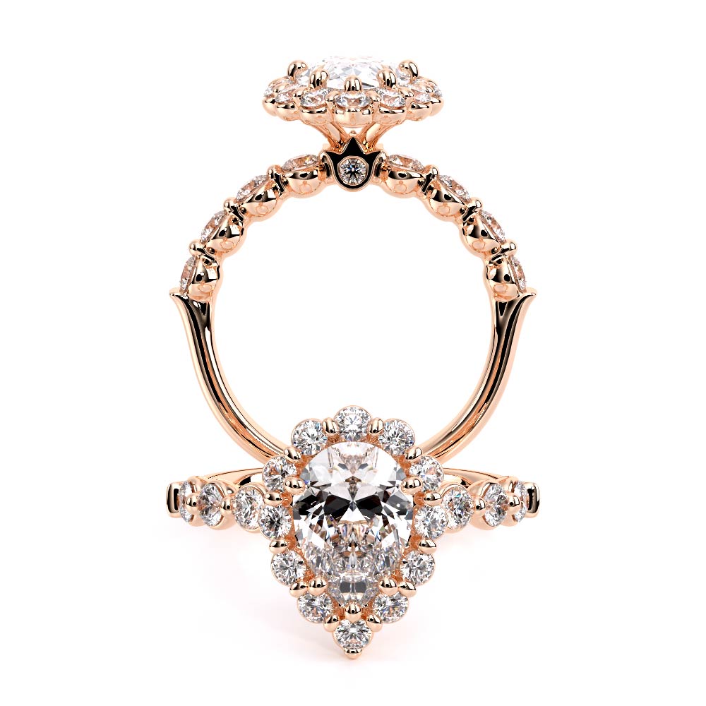 Verragio Halo Pear Engagement Ring