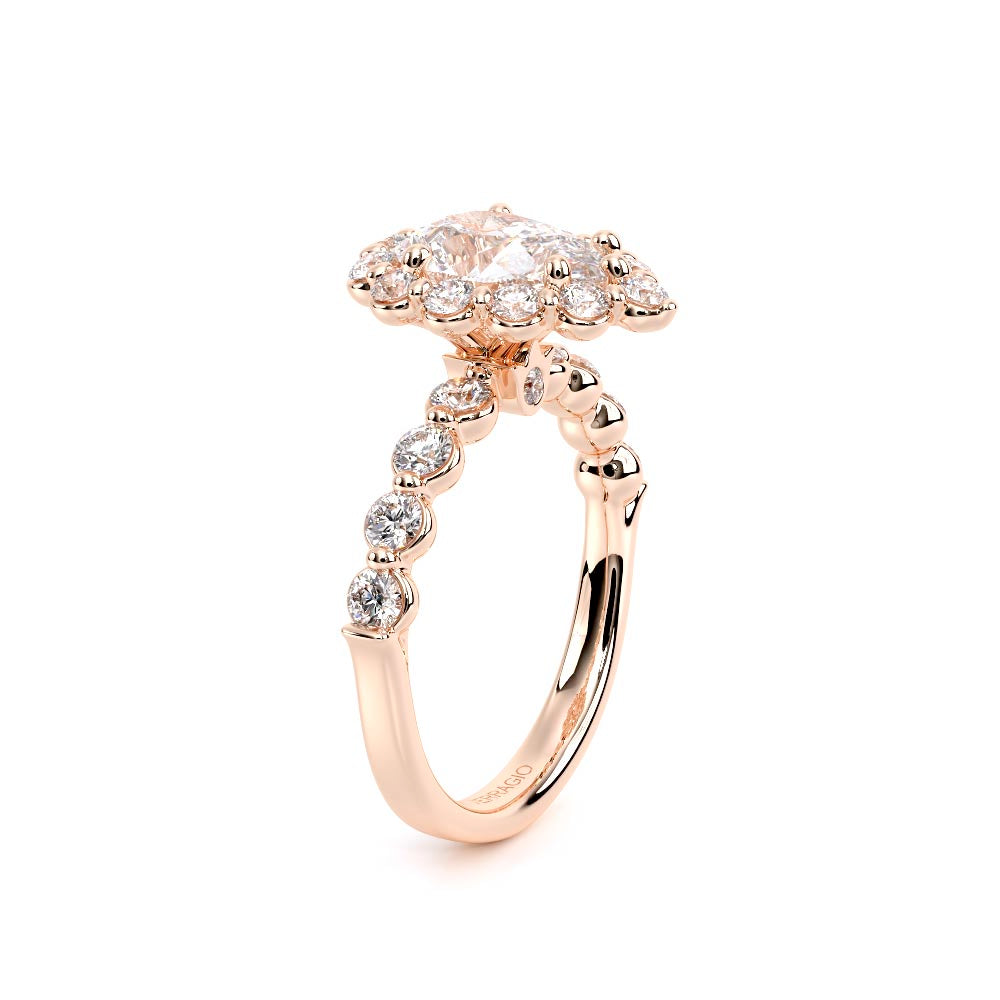 Renaissance-990PS25-14K Rose Gold Pear