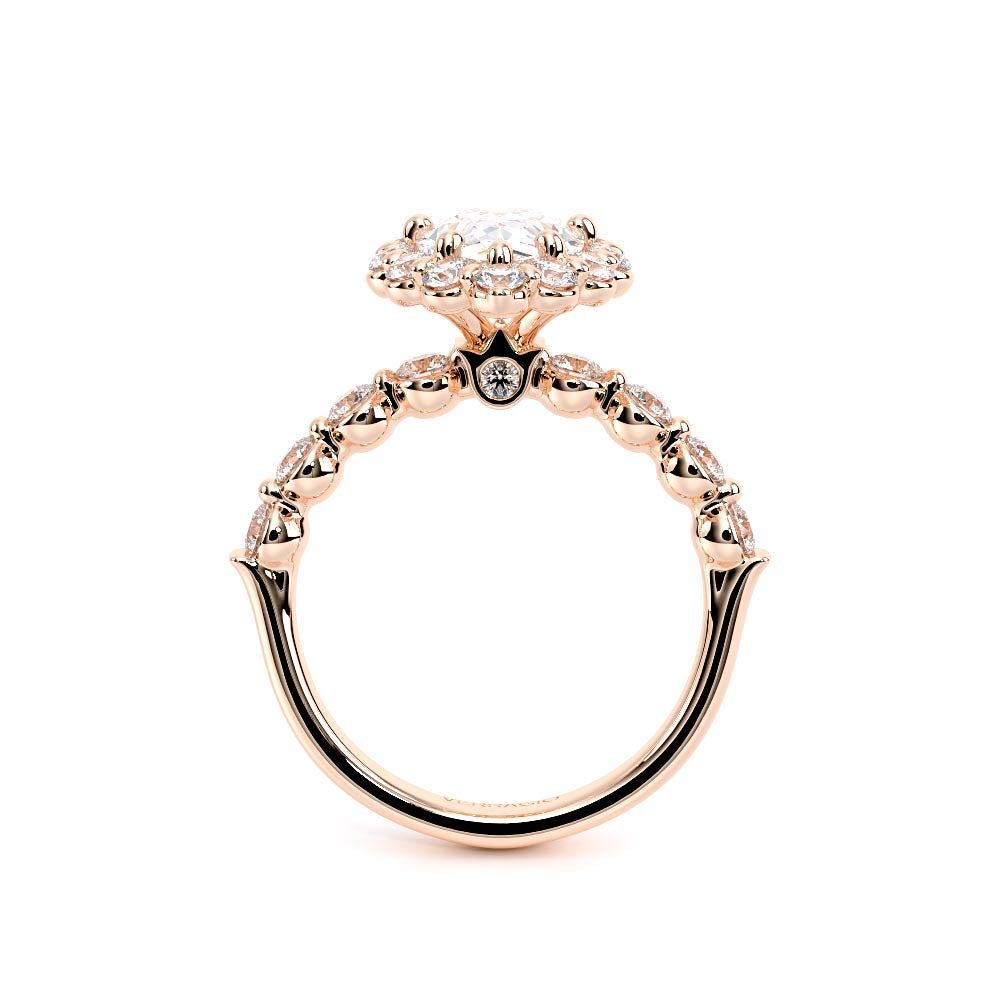 Renaissance-990PS25-14K Rose Gold Pear