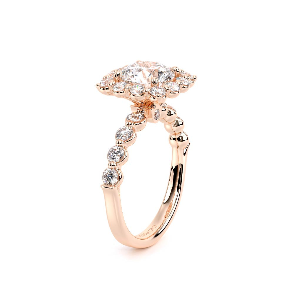 Renaissance-990CU25-14K Rose Gold Cushion