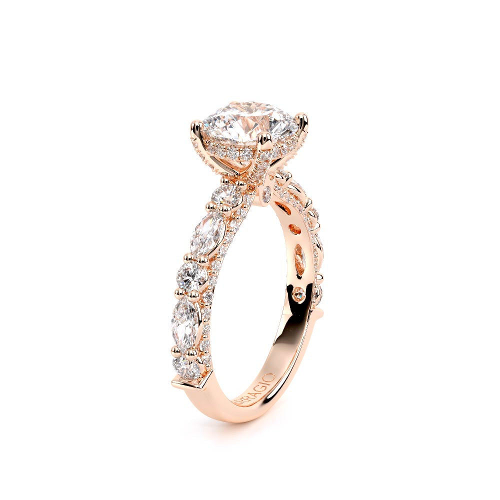 Couture-0490R25-14K Rose Gold Round