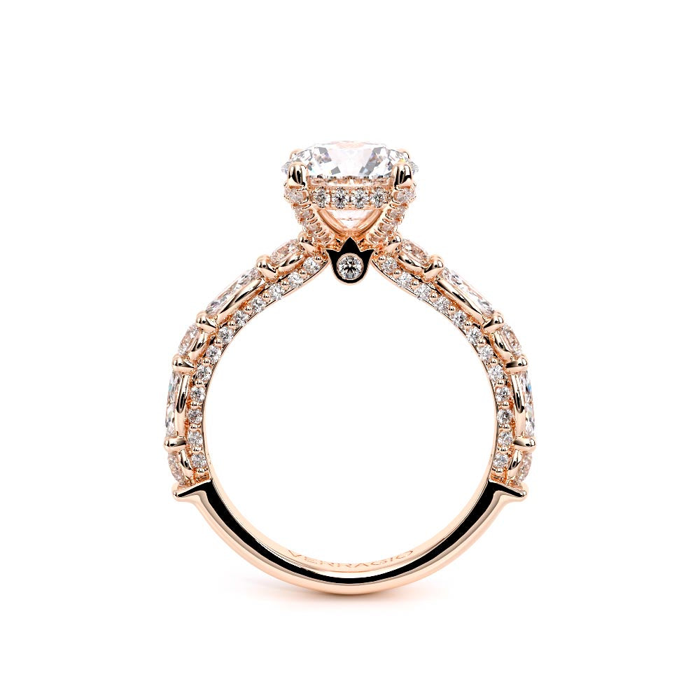 Couture-0490R25-14K Rose Gold Round