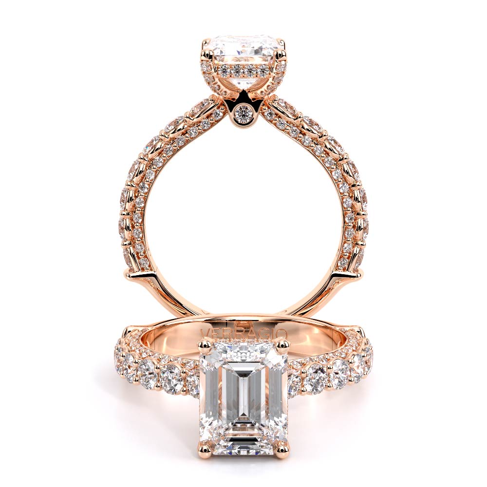 Verragio Pave Emerald Engagement Ring