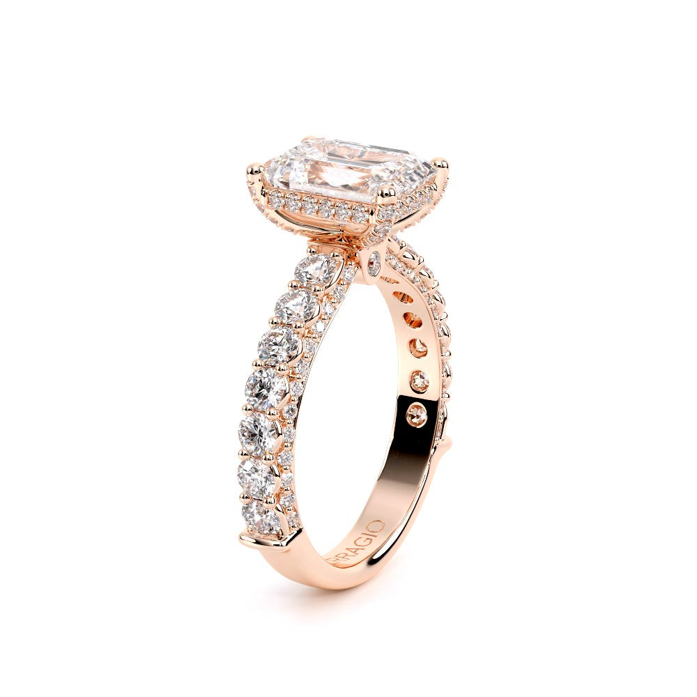 Couture-0489EM25-14K Rose Gold Emerald