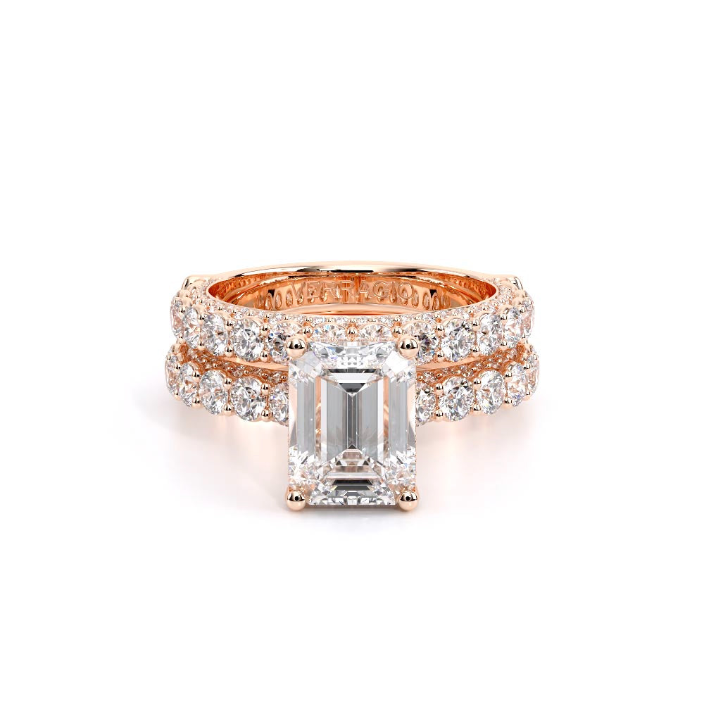 Couture-0489EM25-14K Rose Gold Emerald