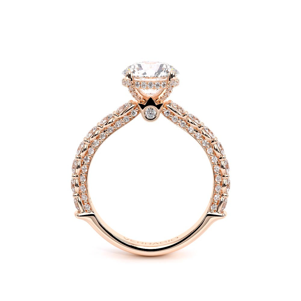 Couture-0489R25-14K Rose Gold Round