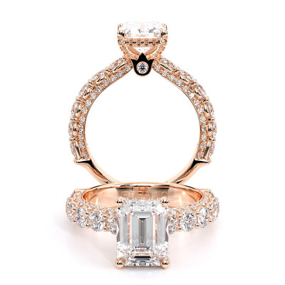 Verragio Pave Emerald Engagement Ring