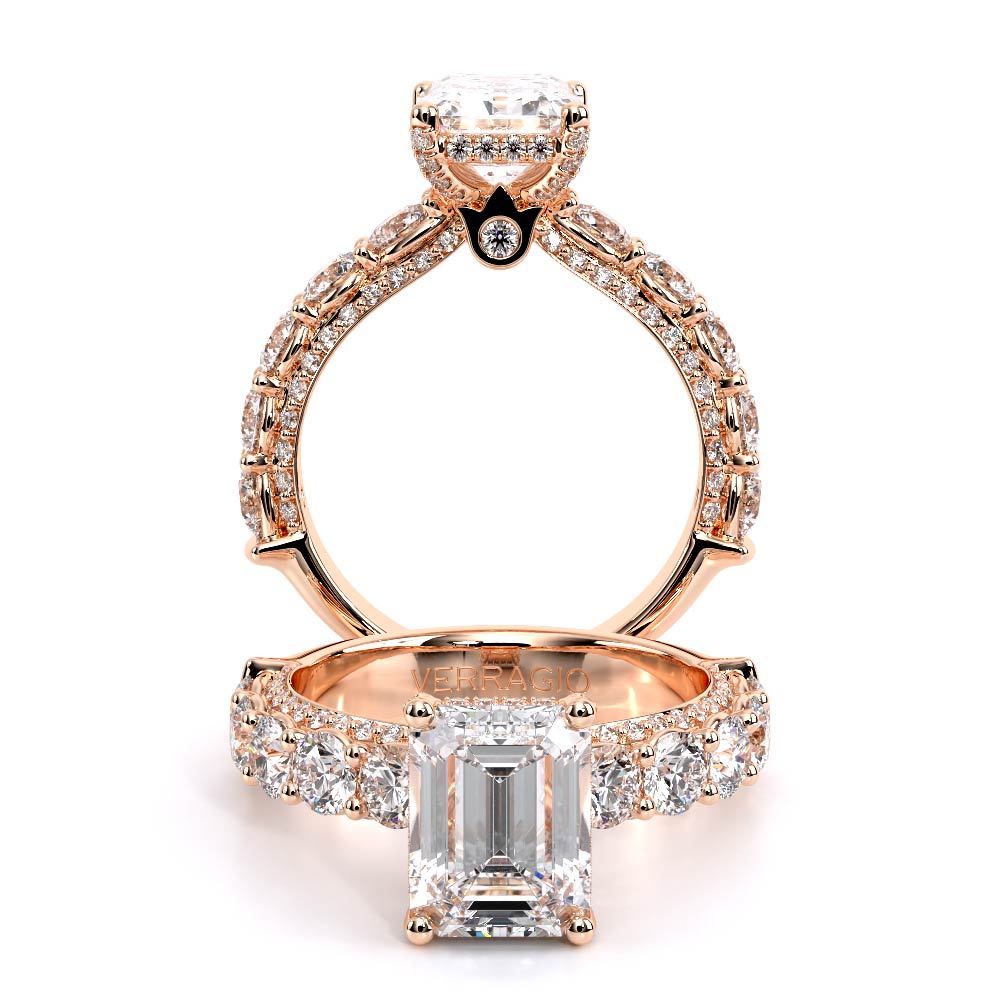 Verragio Pave Emerald Engagement Ring