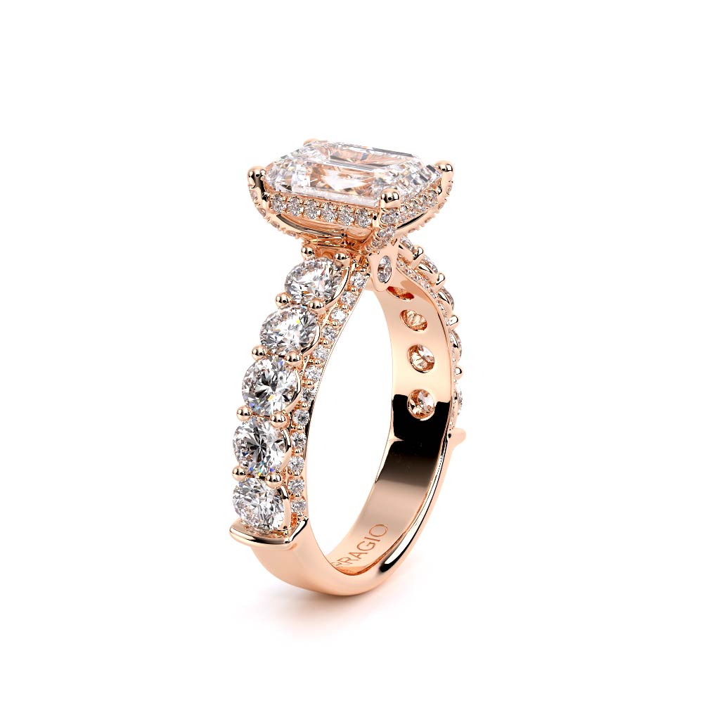 Verragio Pave Emerald Engagement Ring