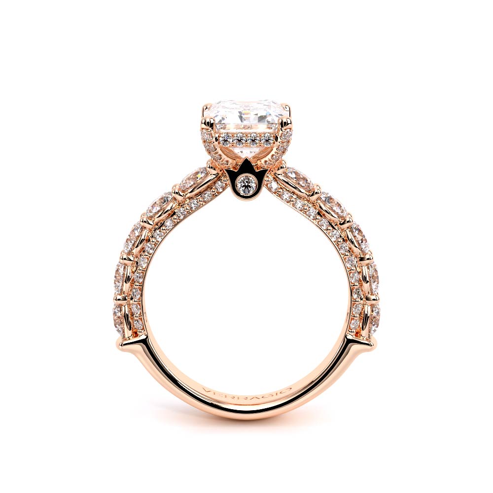 Verragio Pave Emerald Engagement Ring