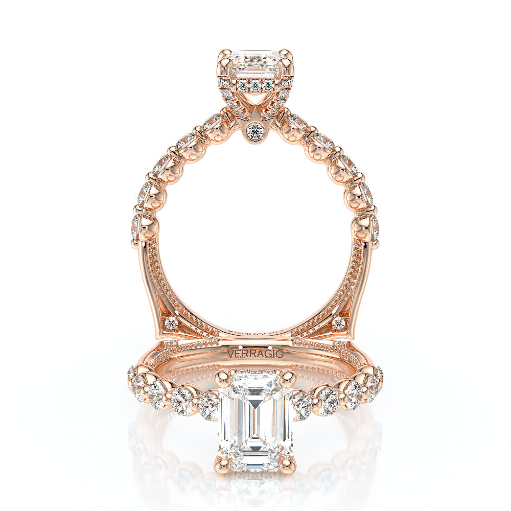 Verragio Halo Emerald Engagement Ring