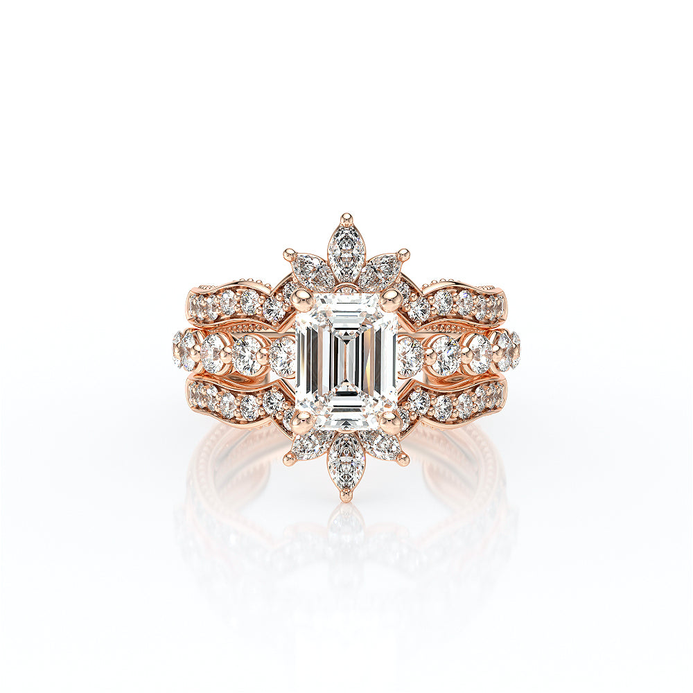 Vanguard-2201EM-14K Rose Gold Emerald