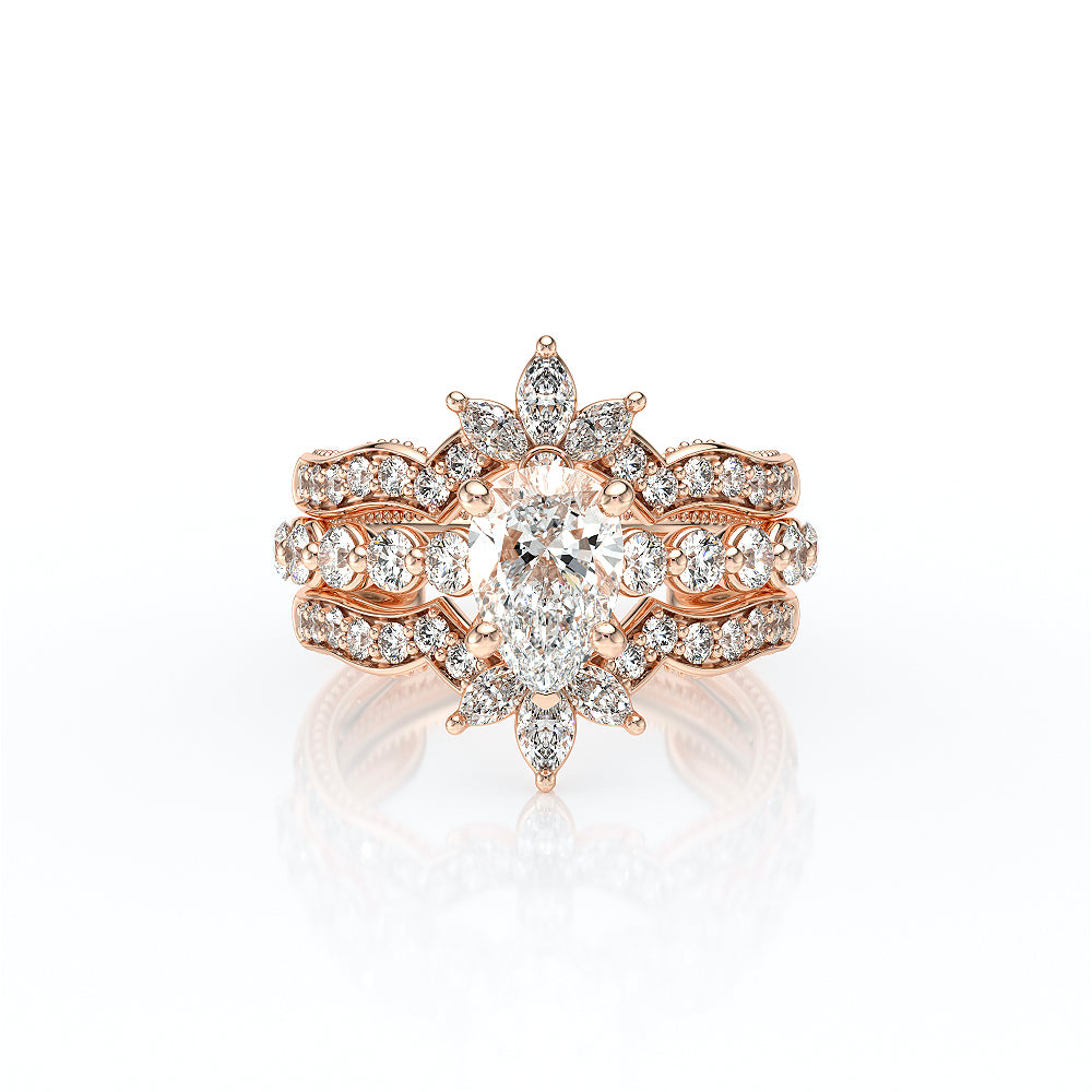 Vanguard-2201PS-18K Rose Gold Pear