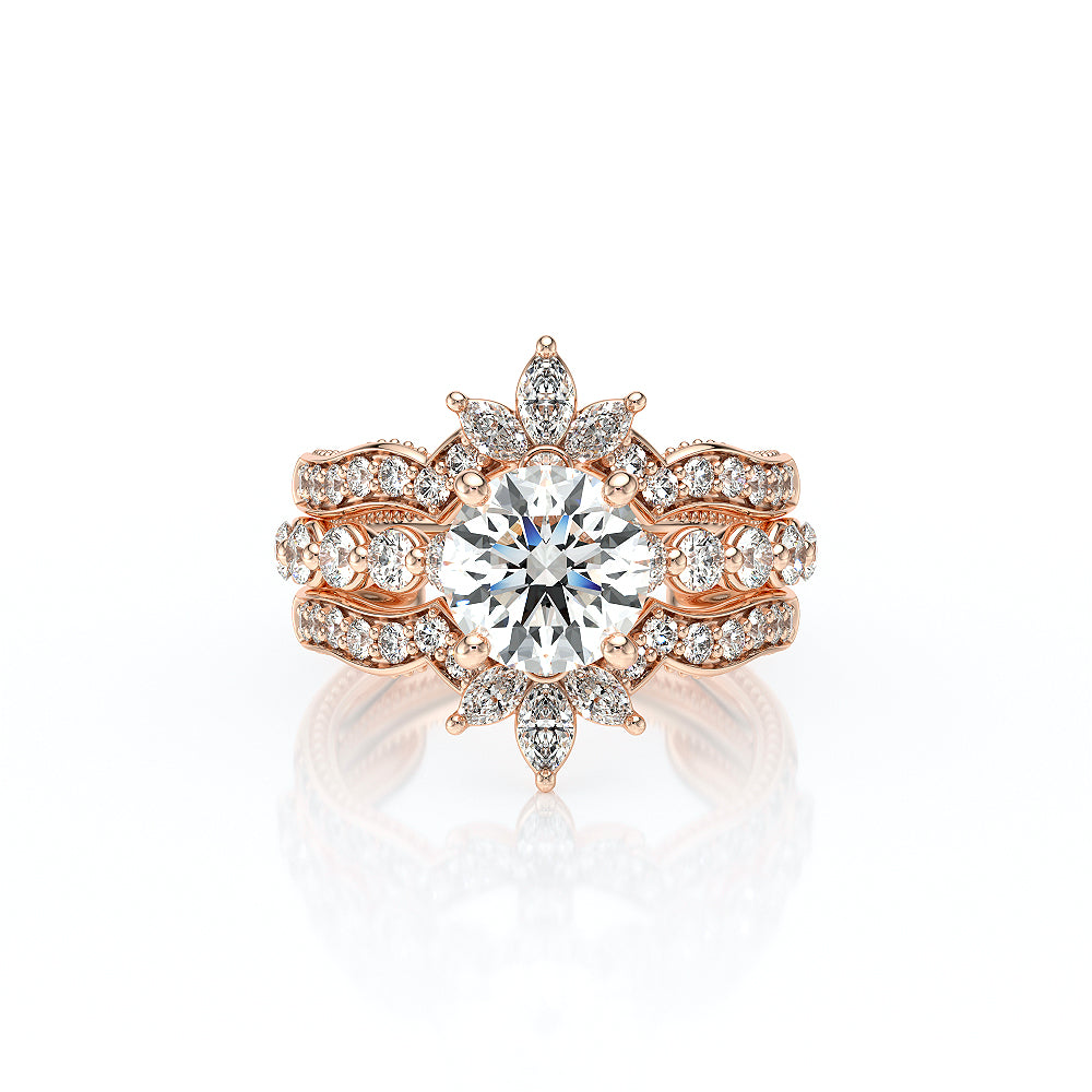 Vanguard-2201R-14K Rose Gold Round