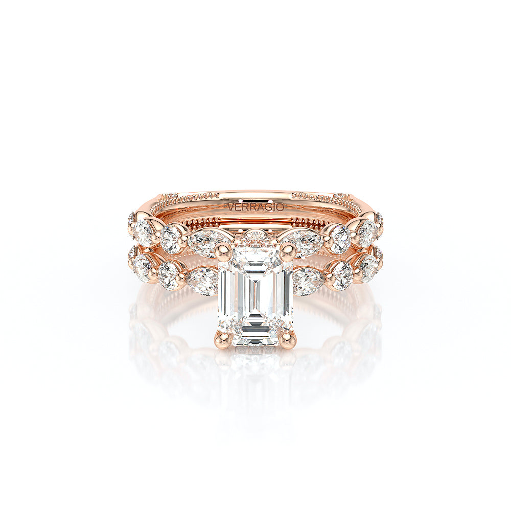 Vanguard-2202EM-14K Rose Gold Emerald
