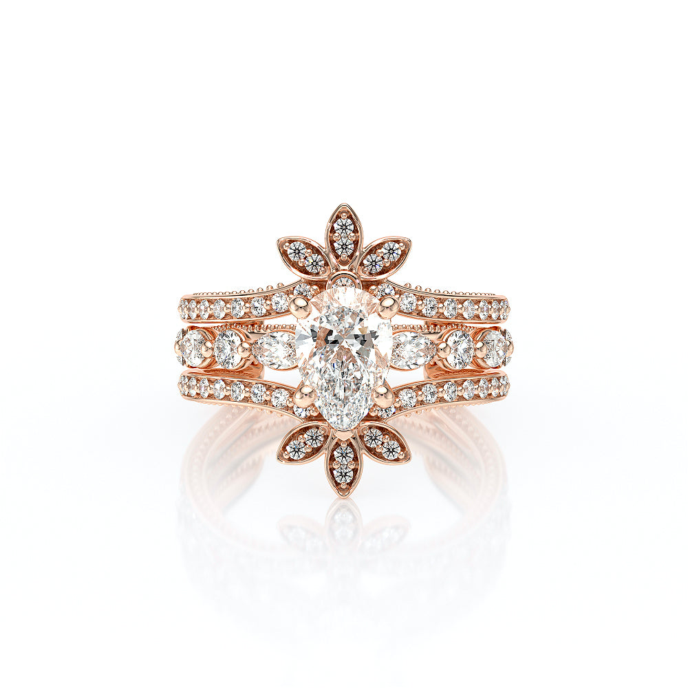 Vanguard-2202PS-14K Rose Gold Pear