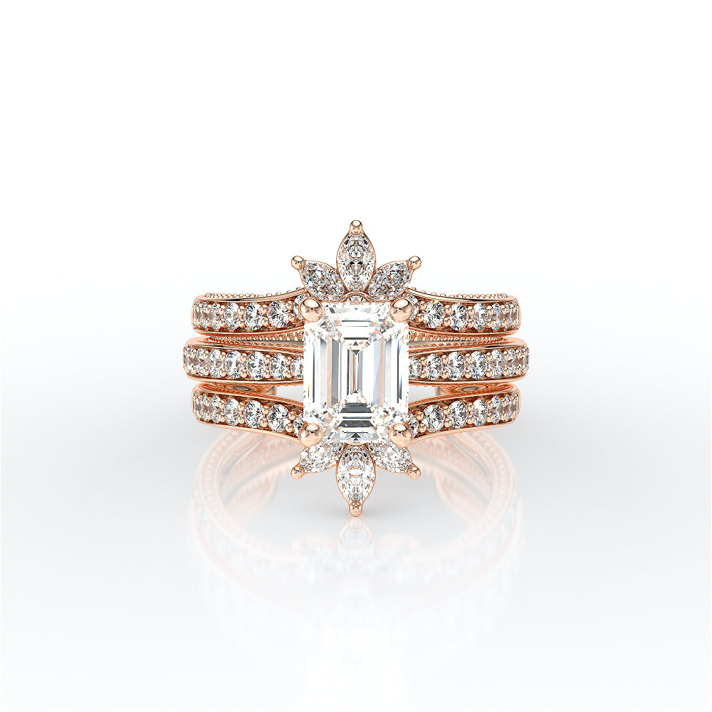 Vanguard-2203EM-18K Rose Gold Emerald