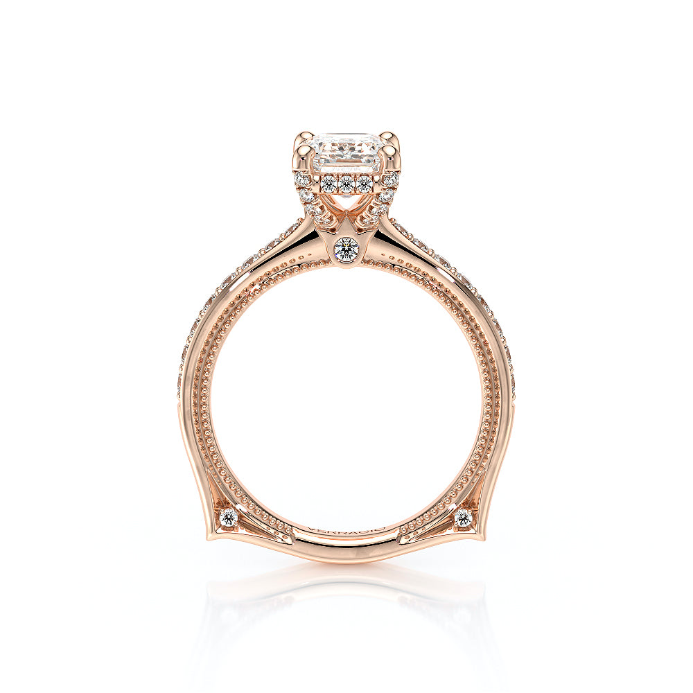 Vanguard-2203EM-14K Rose Gold Emerald
