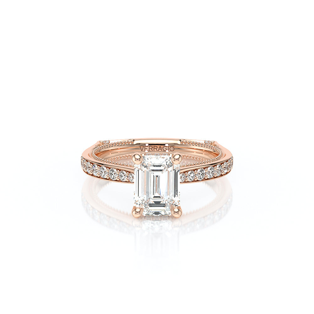 Verragio Halo Emerald Engagement Ring