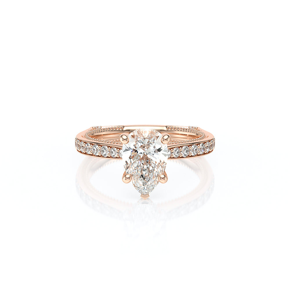 Vanguard-2203PS-18K Rose Gold Pear
