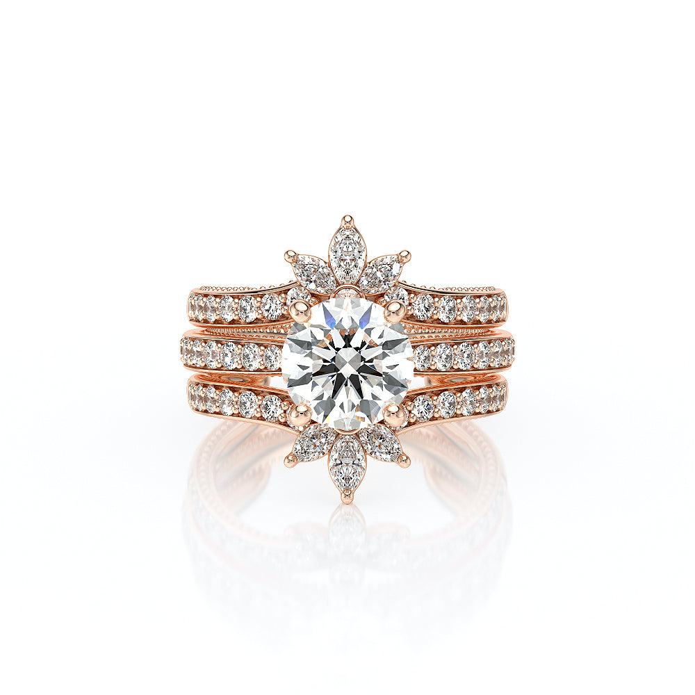 Vanguard-2203R-14K Rose Gold Round