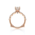 Vanguard-2205EM-14K Rose Gold Emerald