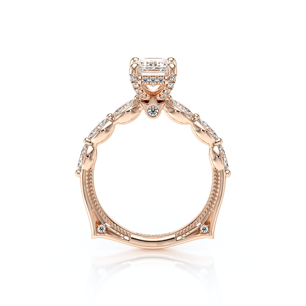 Vanguard-2205EM-14K Rose Gold Emerald