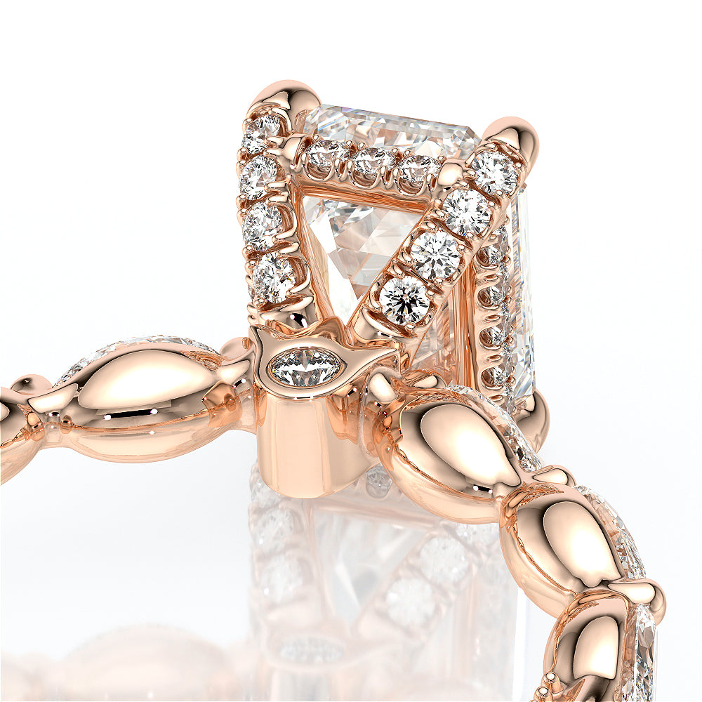 Vanguard-2205EM-14K Rose Gold Emerald