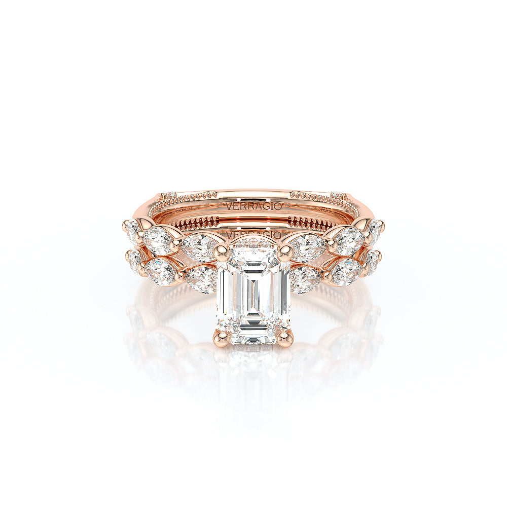 Vanguard-2205EM-14K Rose Gold Emerald