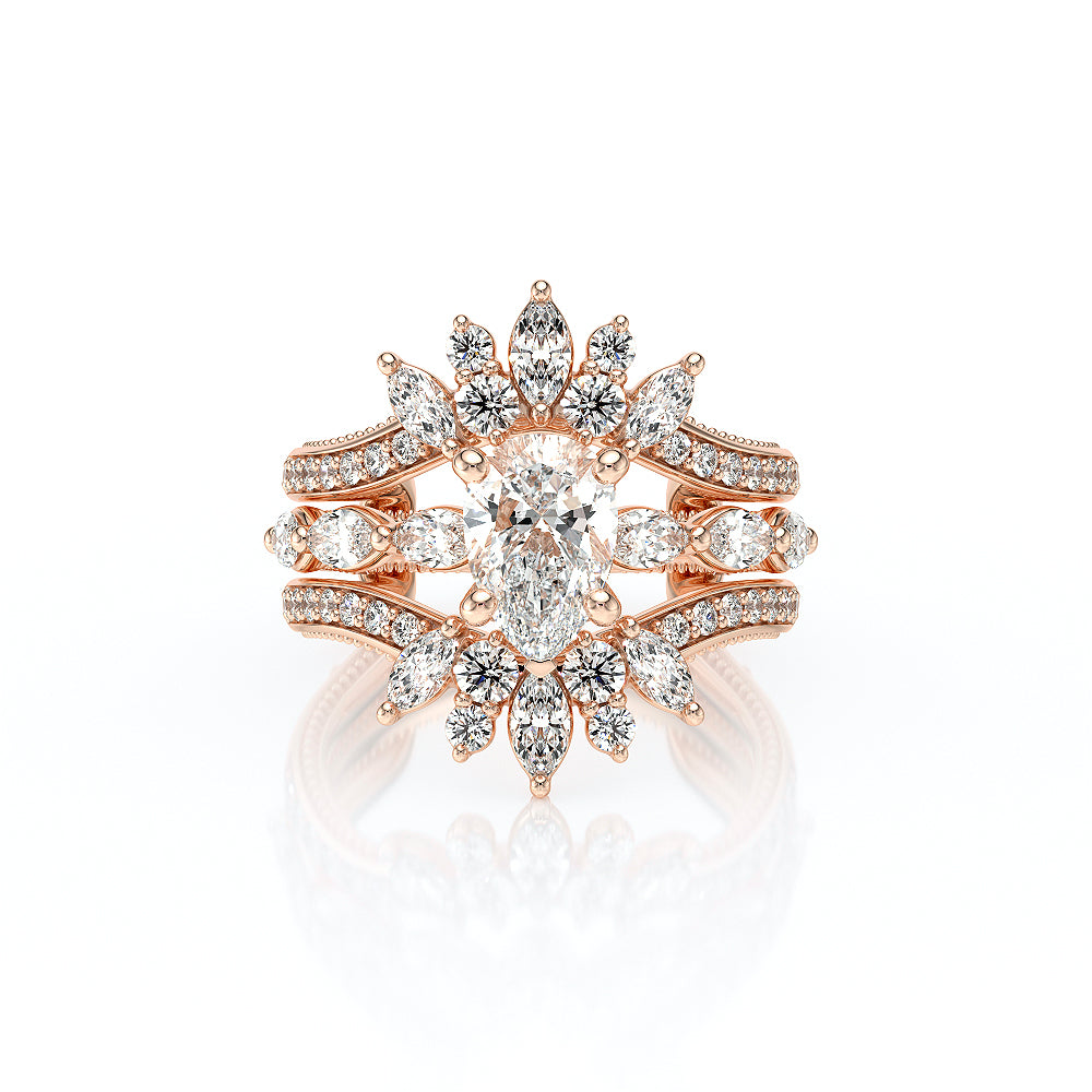 Vanguard-2205ps-14k Rose Gold Pear