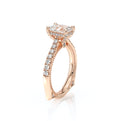 Vanguard-2208EM-14K Rose Gold Emerald